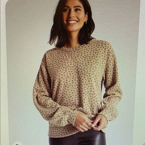 NWT Abercrombie Oversized Crew Sweatshirt Leopard